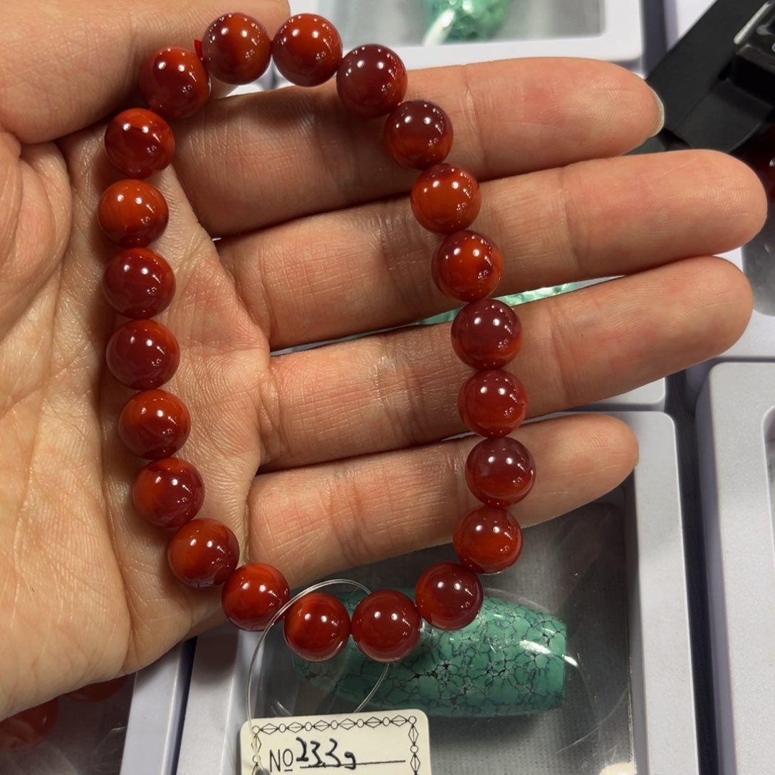 合金南红玛瑙手串