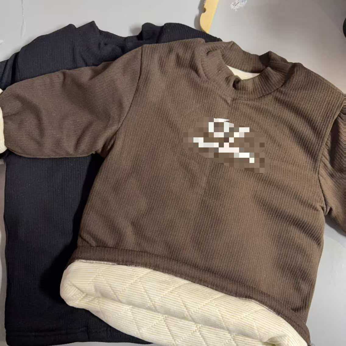 A057-儿童坑条温变自发热保暖棉袄（颜色花型混发）