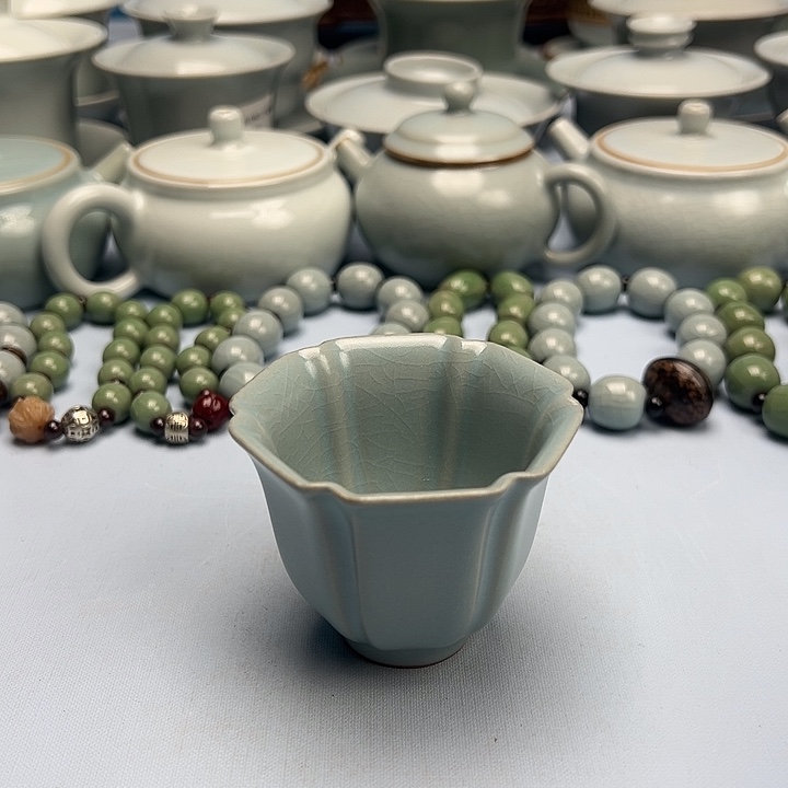 杯仿古釉六方杯原矿原釉原产地