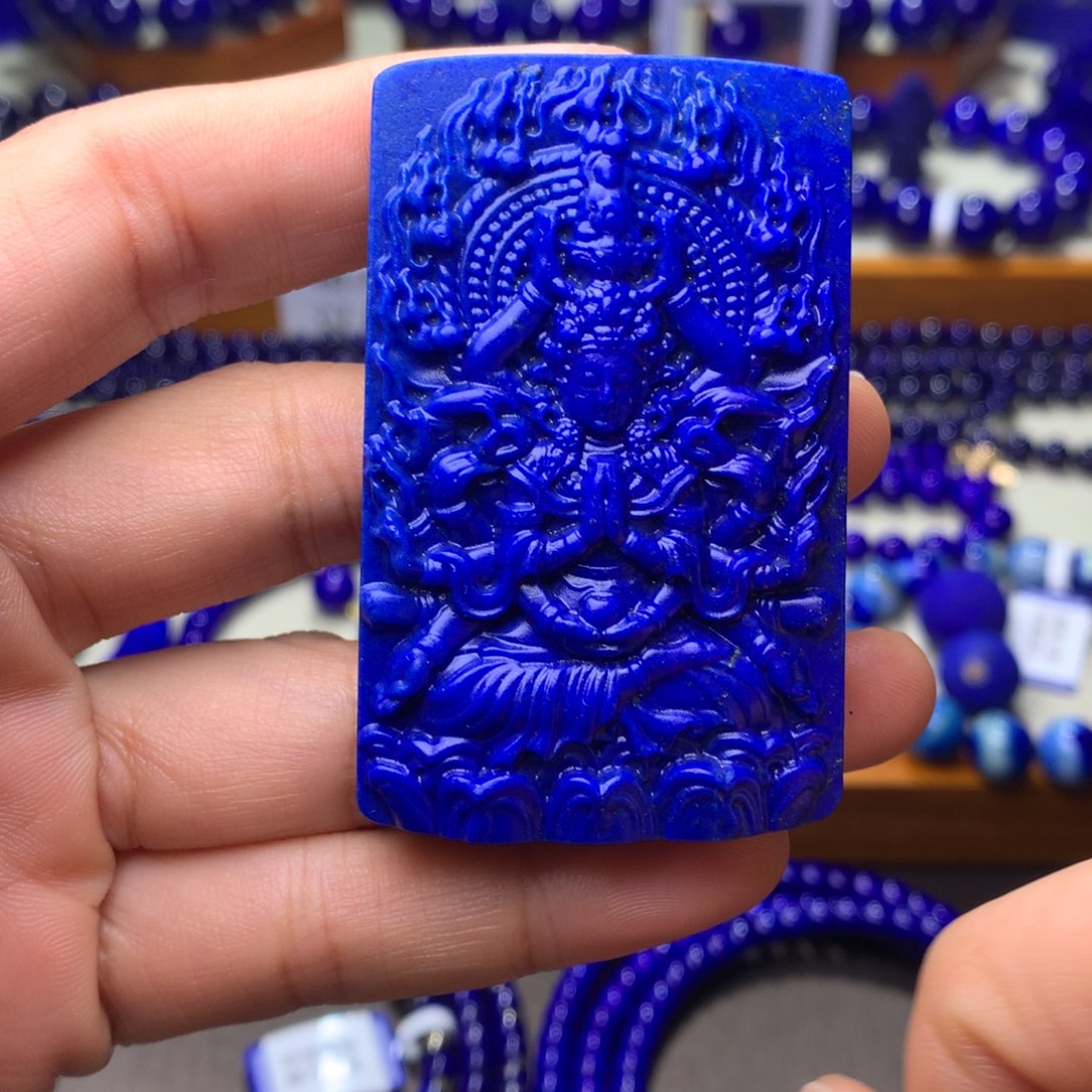 青金石吊坠(不含链)未镶嵌千手观音