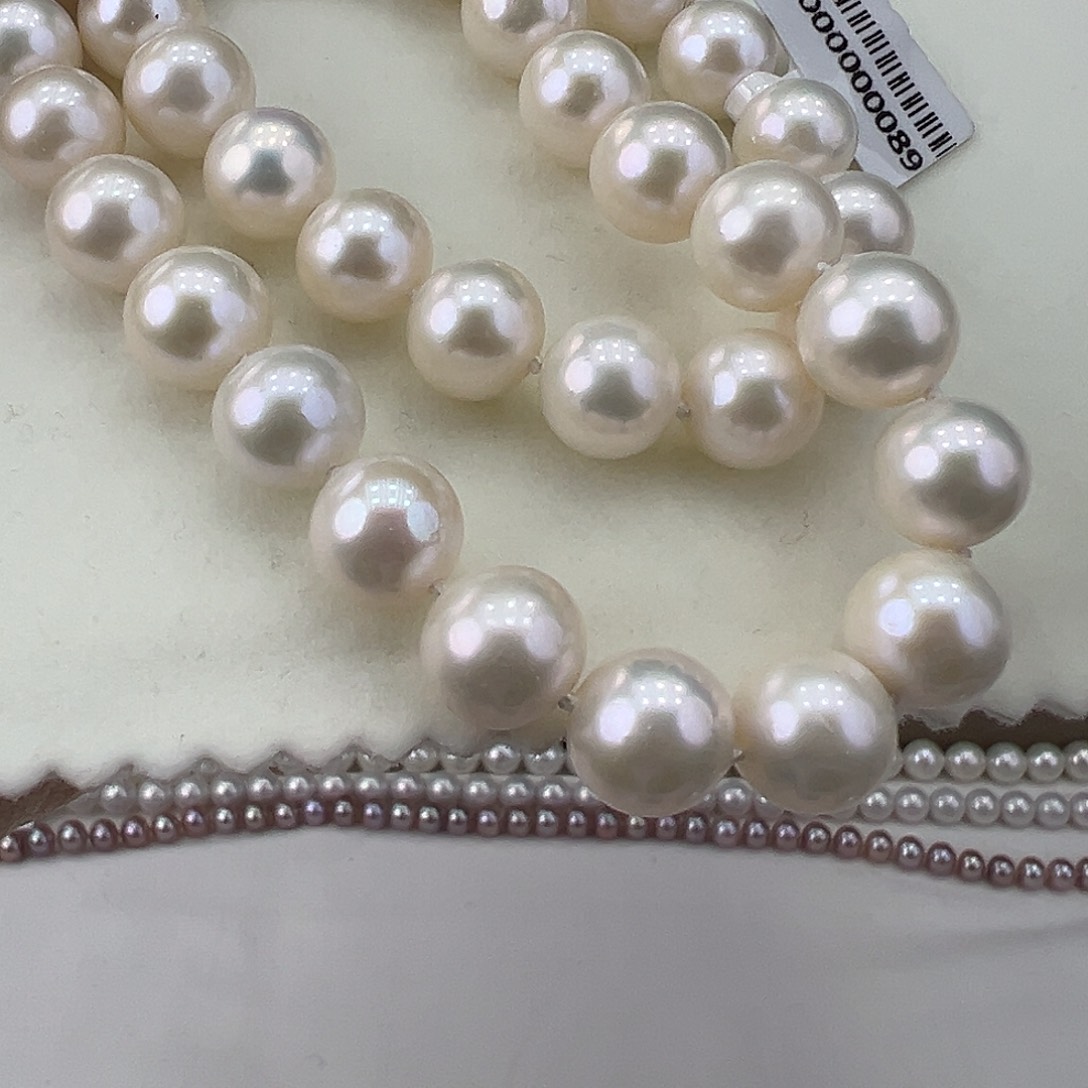 淡水珍珠颈饰银S925镶嵌➕10-11高品极光