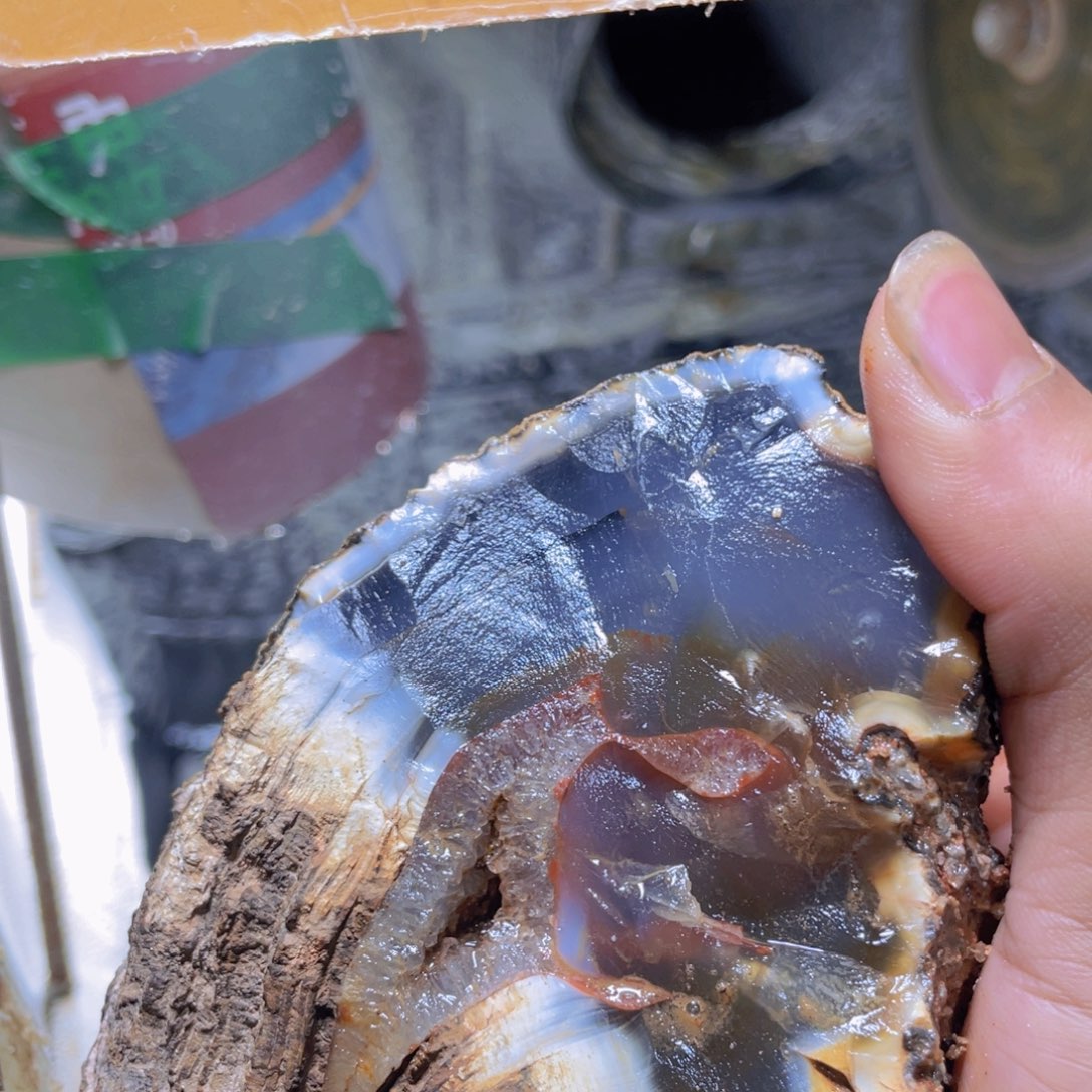 定制玛瑙梧*叶天然玛瑙手镯原石