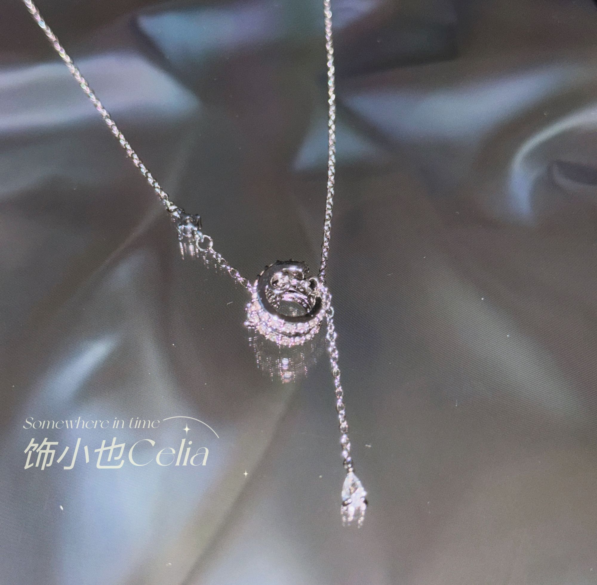 钛钢锆石吊坠 【灵蛇意】高级感缠绕小蛮腰吊坠项链