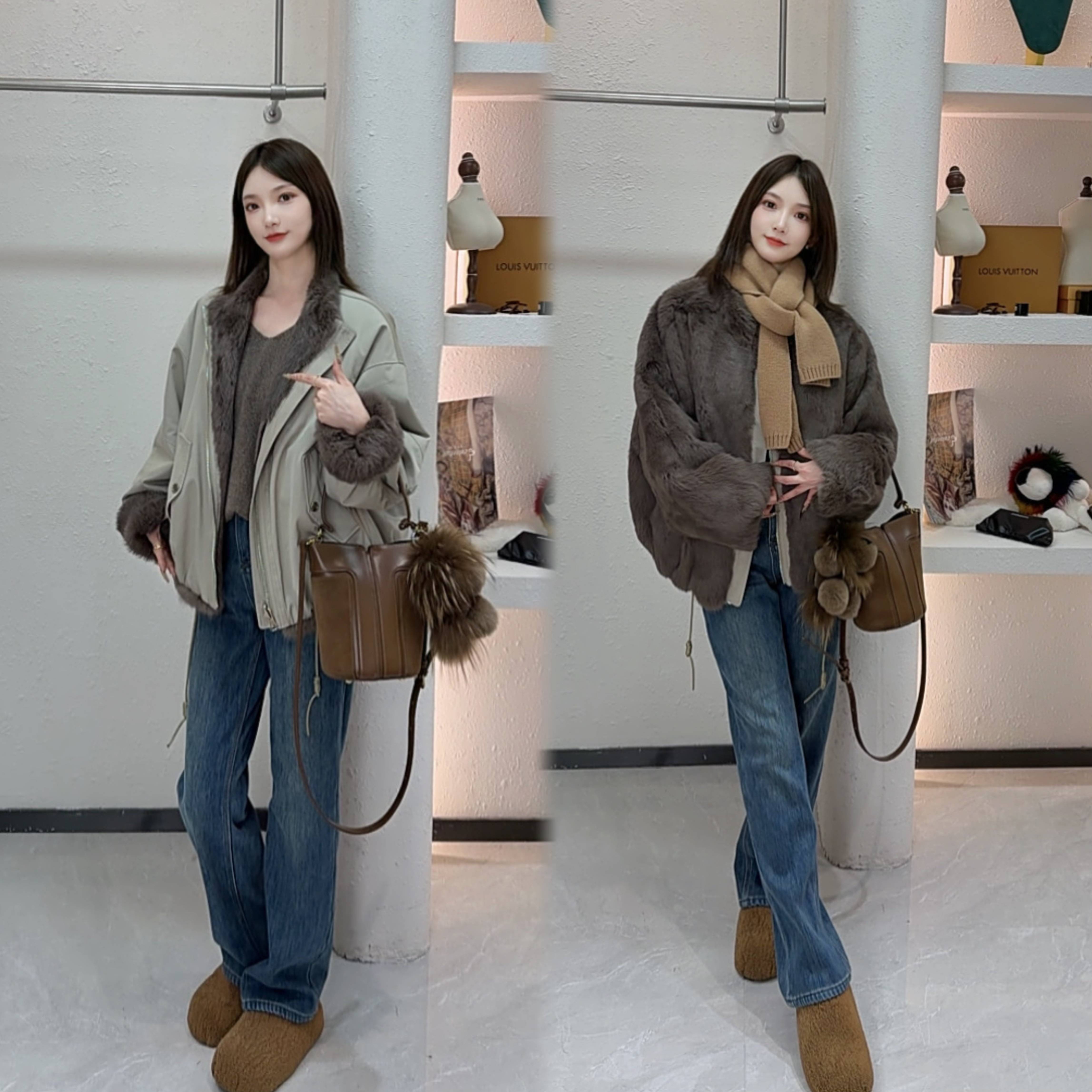 [暖阳]  原版 商场原单25年新款两面穿外套休闲