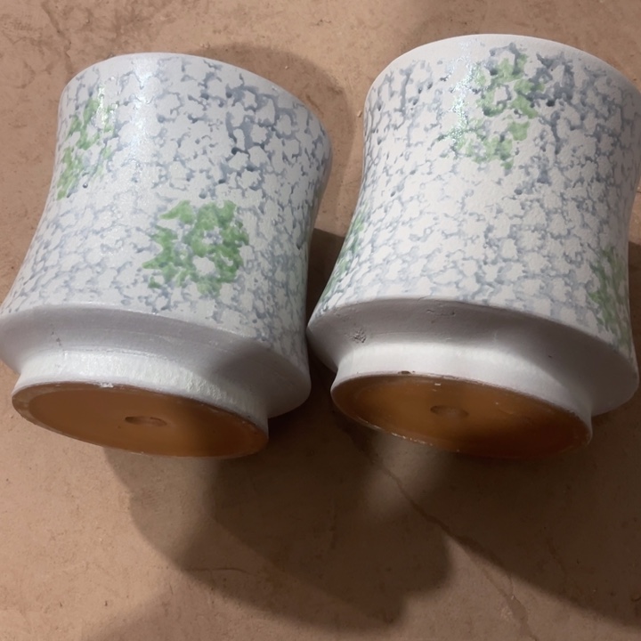 花盆紫砂口径20高度22两只小瑕疵