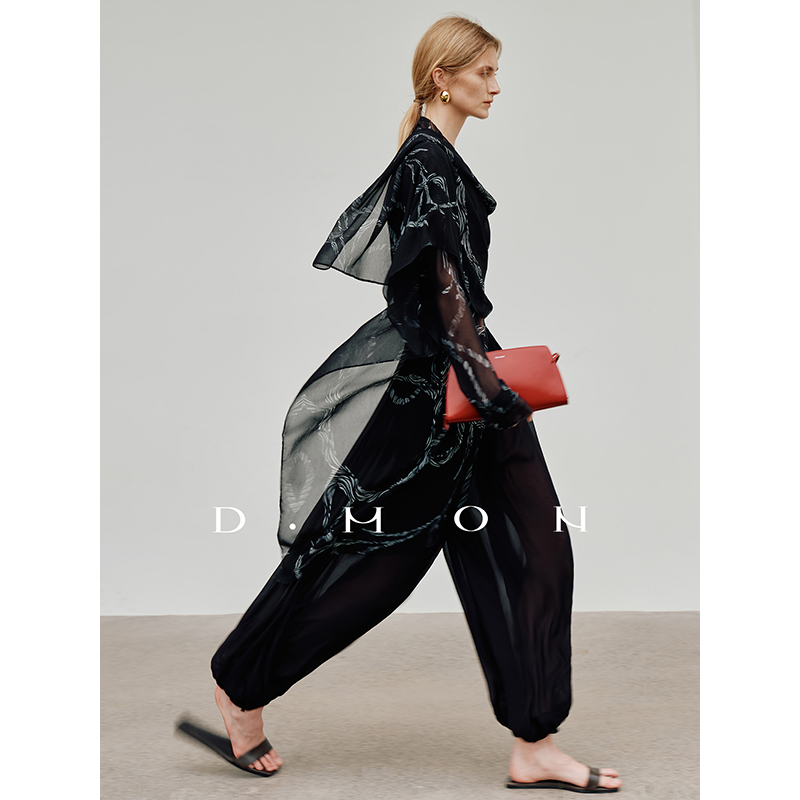 DMON「万物生」复古印花开衫 长袖外套 多穿法慵懒罩衫A2553010