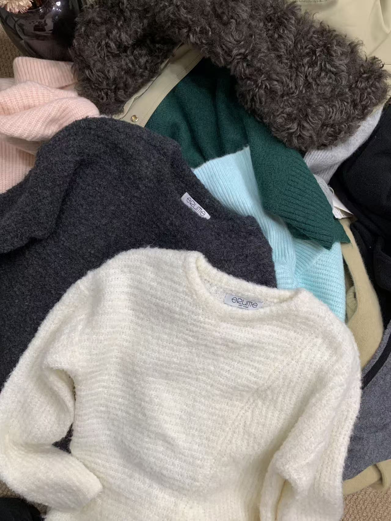 『雨美 Show』622053百搭圆领毛衣