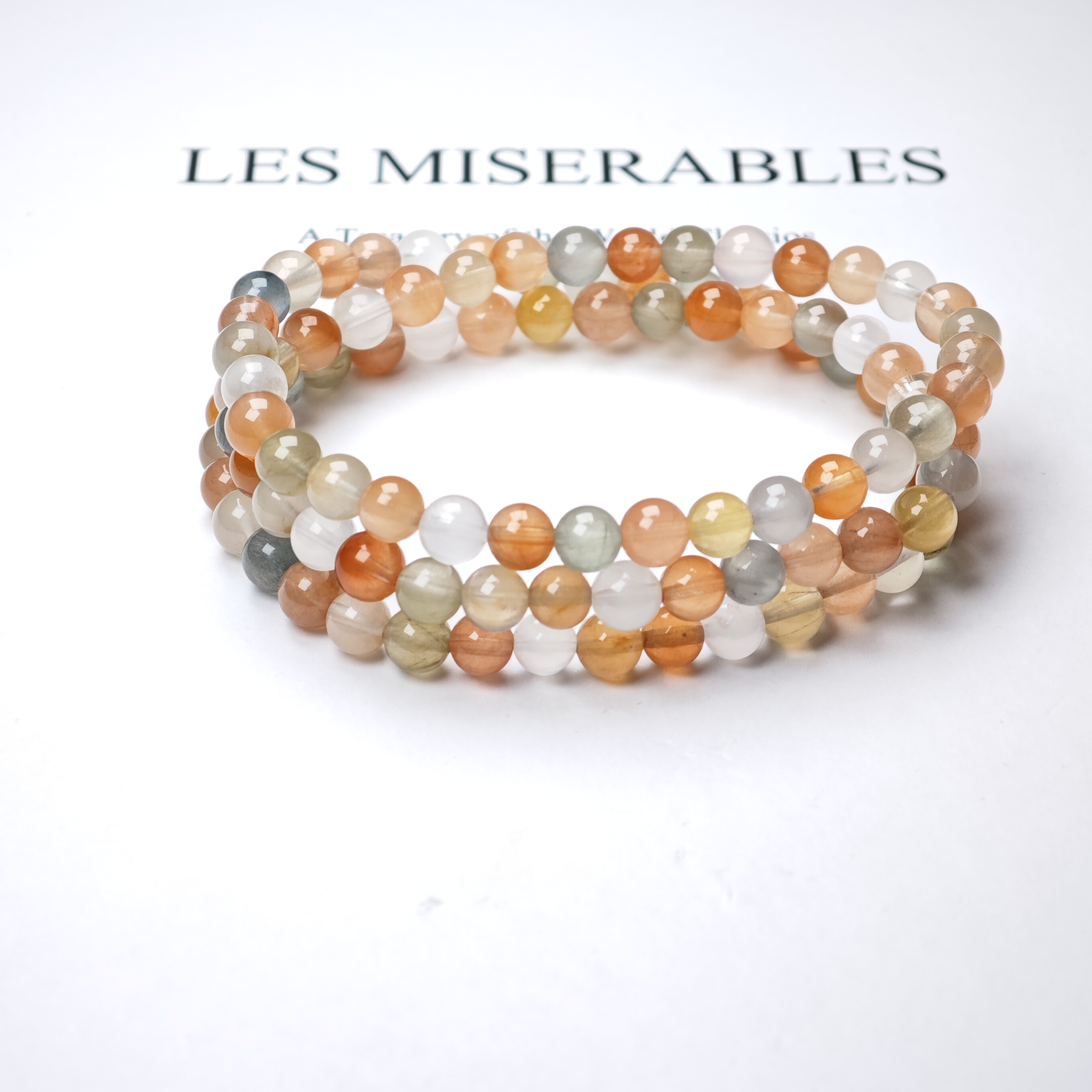 晶匠彩兔毛多圈手串5mm+多样性发一 简约