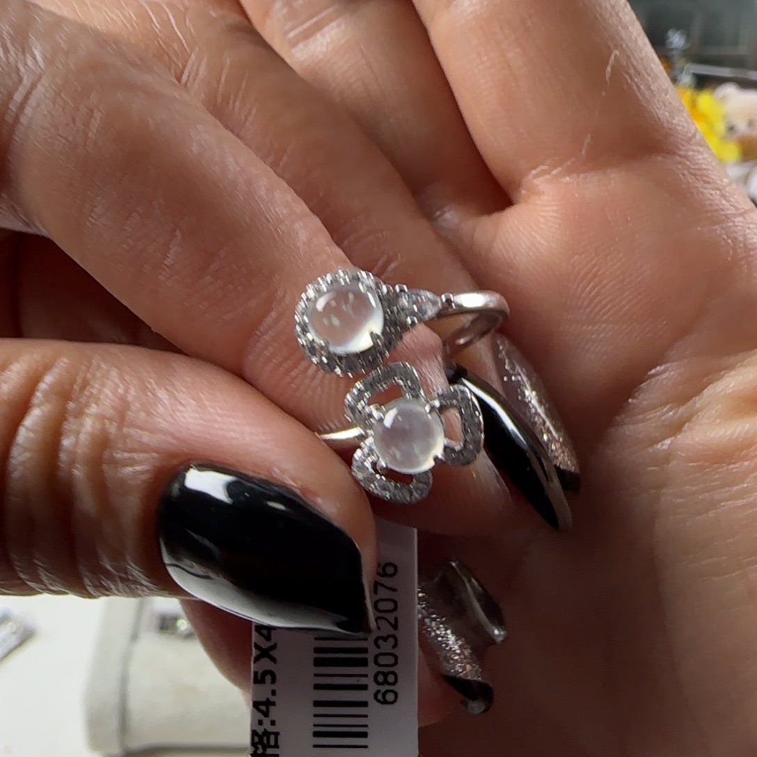 翡翠银S925镶嵌戒指