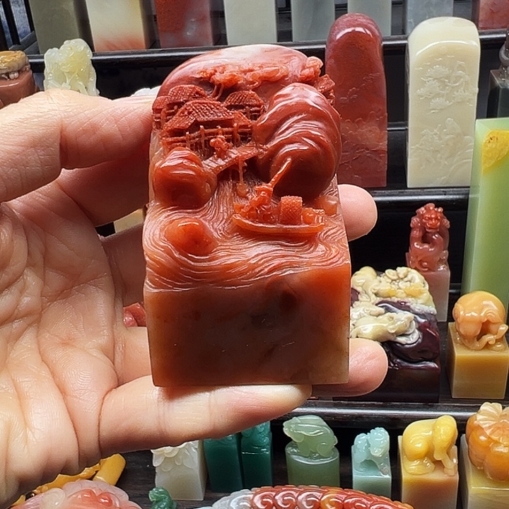 寿山石印石寿山石手工雕刻