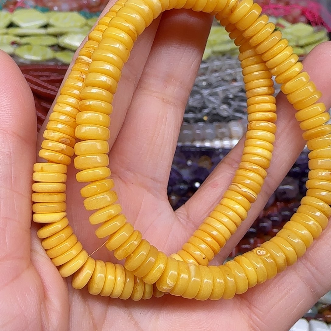 玛瑙/玉髓合金珠宝半成品蜜蜡7mm单圈一条