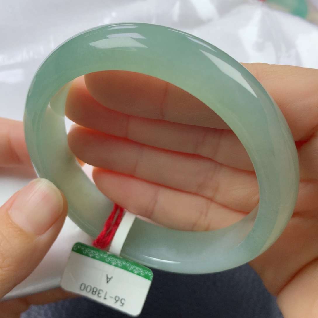 未镶嵌手镯翡翠缅甸天然翡翠A货56.6圆