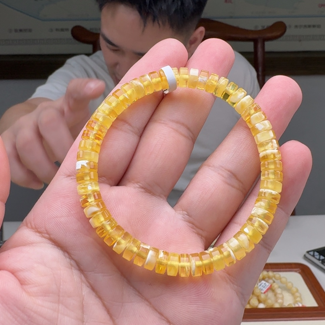 琥珀未镶嵌手链蜜蜡手串
