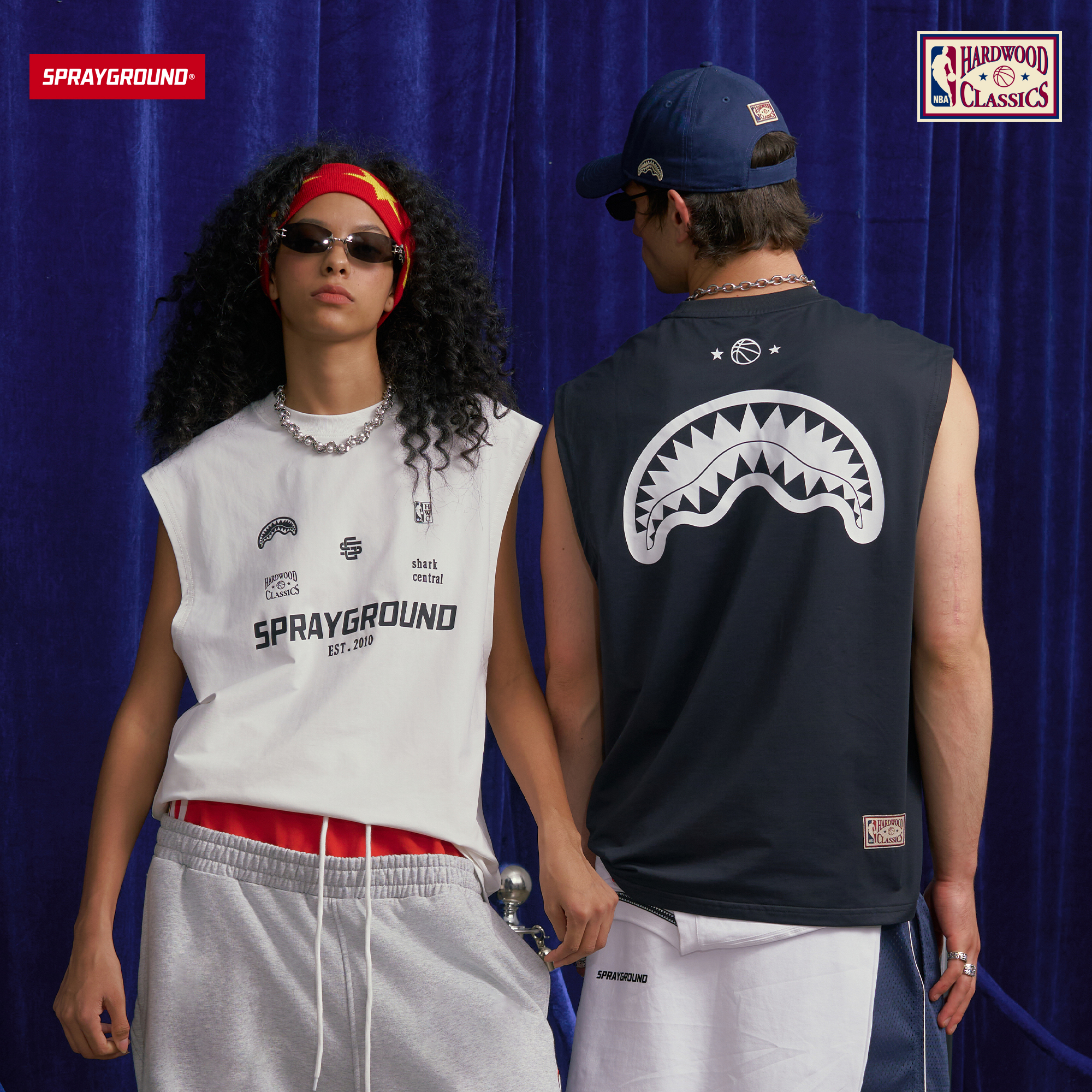 SPRAYGROUND I NBA HWC联名系列鲨鱼嘴背心复古潮流JM NE220101