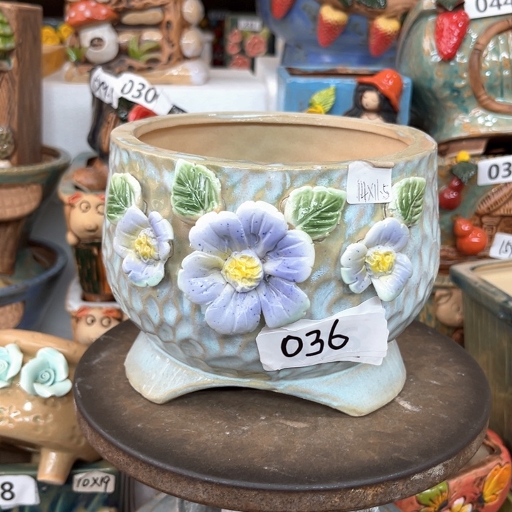 紫砂花盆粗陶材质多肉花盆