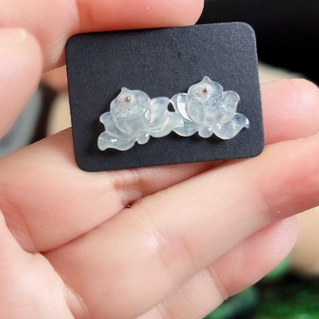 翡翠颈饰银S925镶嵌耳饰多样性发货