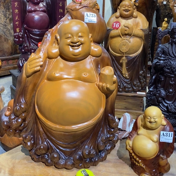 香樟木代代有福桌面摆件