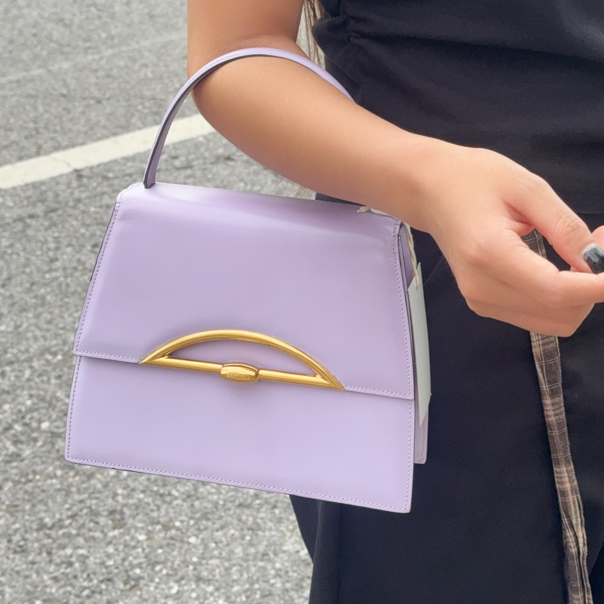 95新 Celine/思琳 思琳紫色手提包