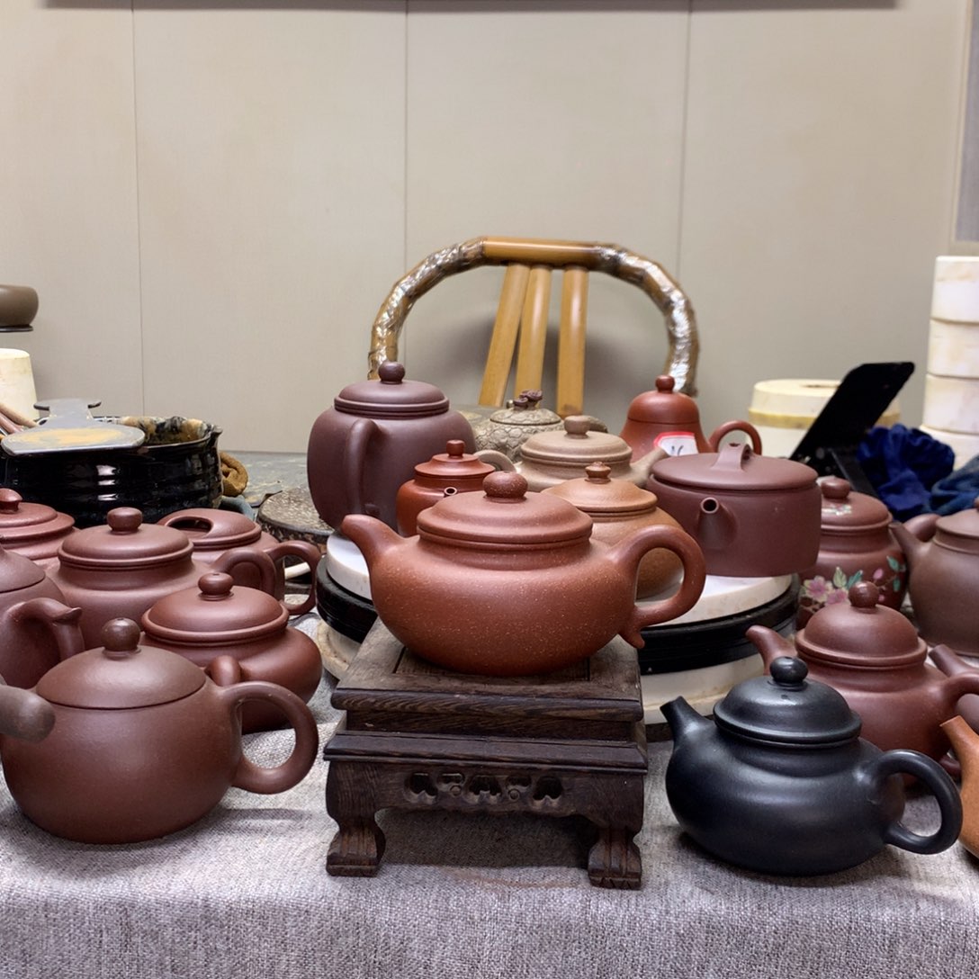 紫泥茶壶红降坡仿古230 C半手工制作