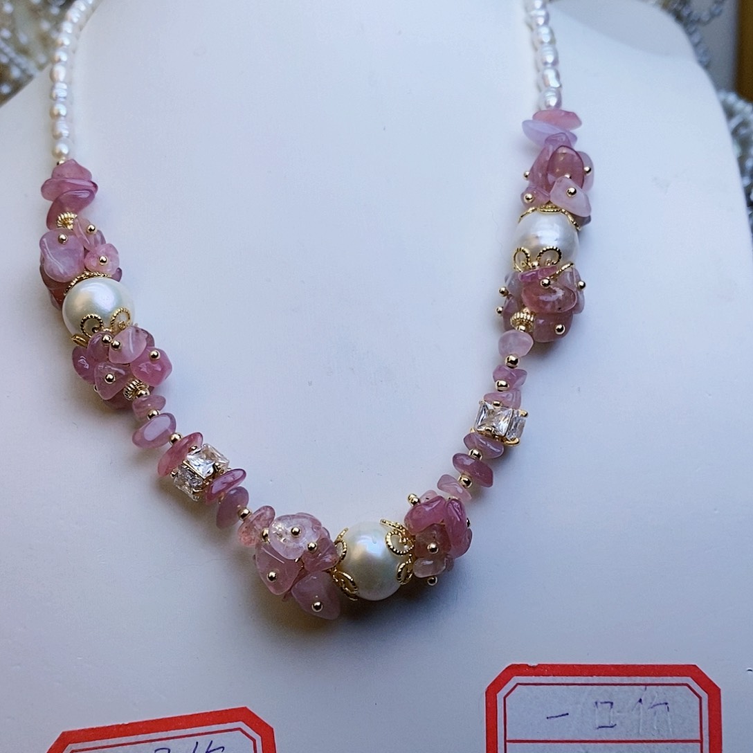 淡水珍珠颈饰银S925镶嵌