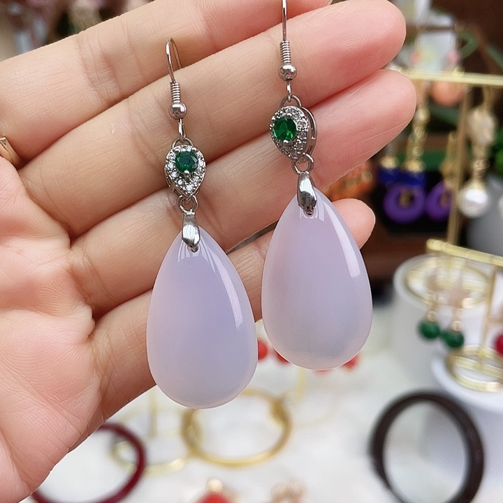 玛瑙/玉髓耳钉合金