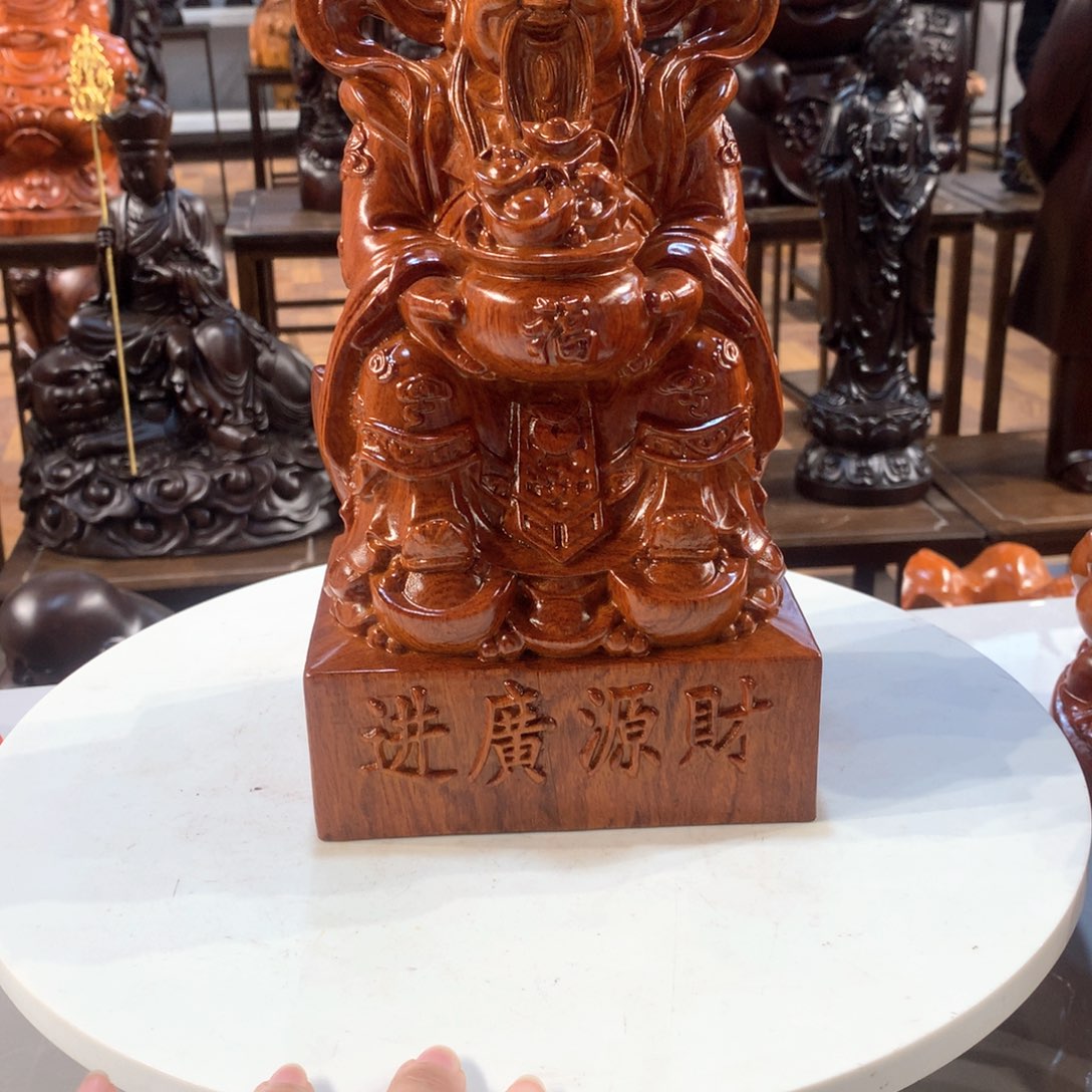 花梨木类花梨财神高度30公分