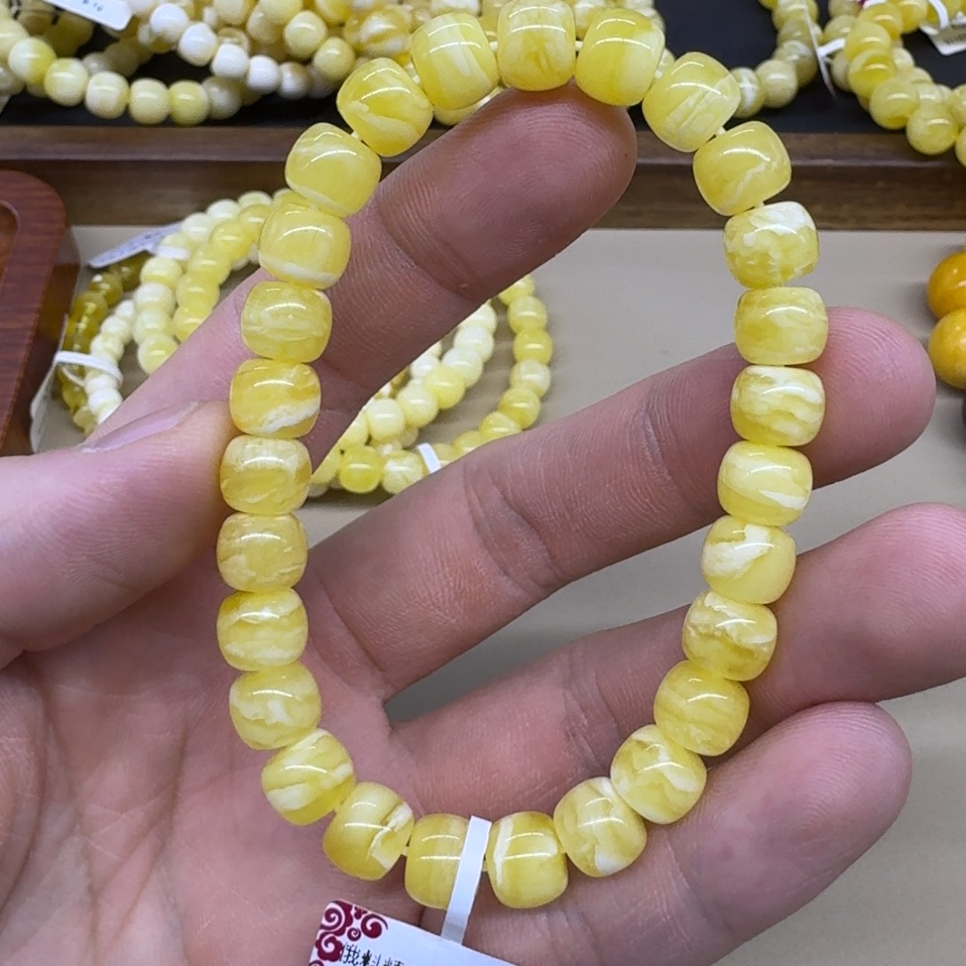 琥珀未镶嵌手链精工老型手串