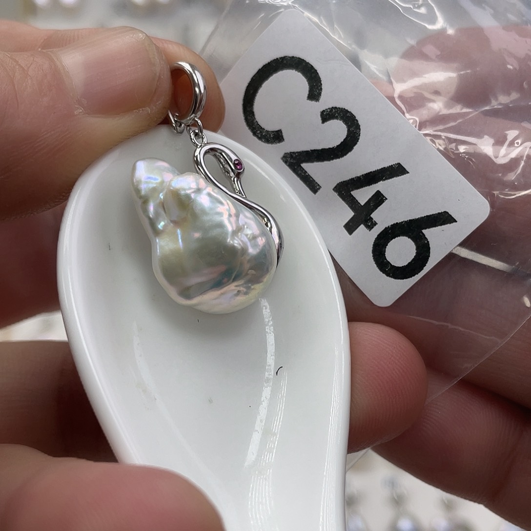 淡水珍珠颈饰银S925镶嵌