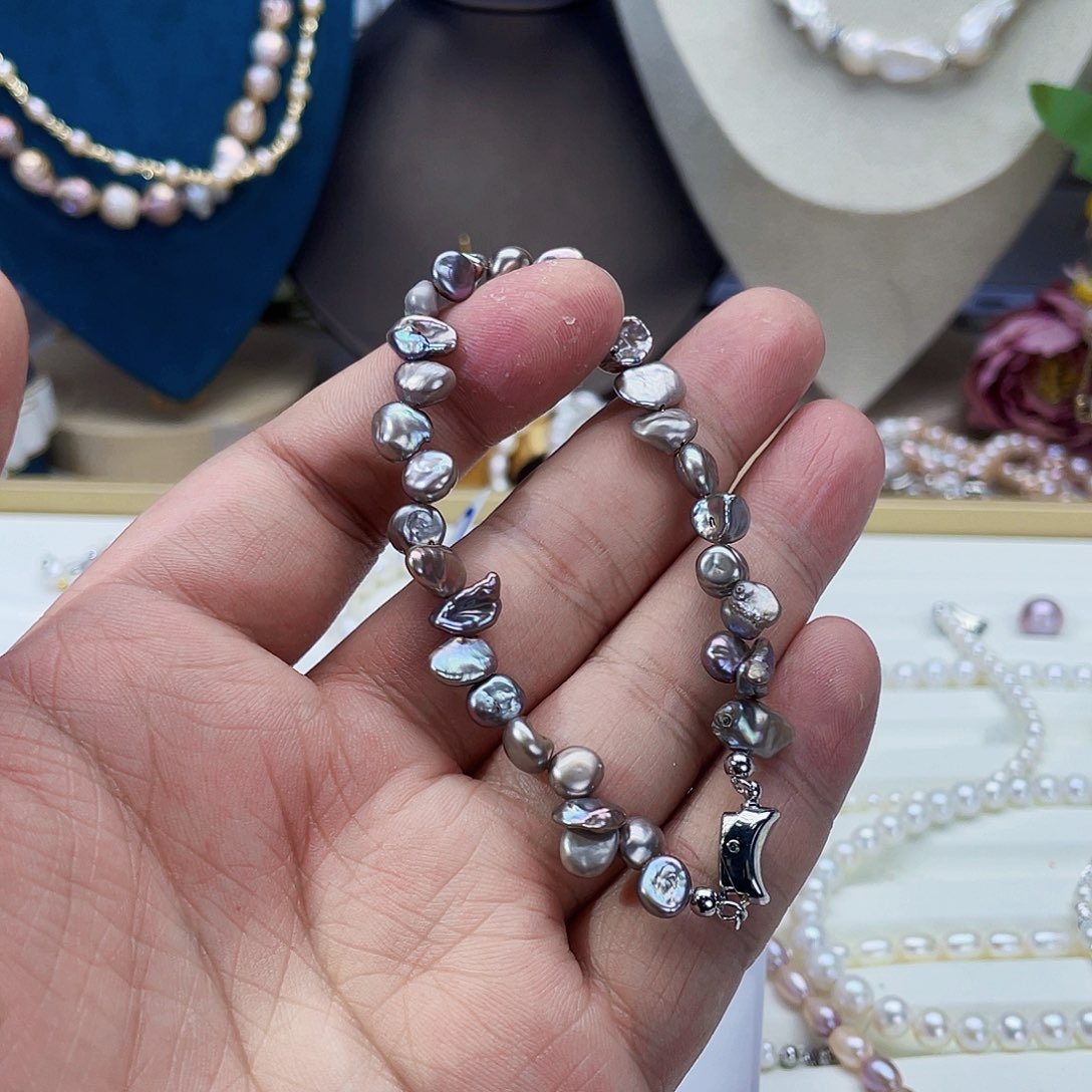 淡水珍珠手链合金