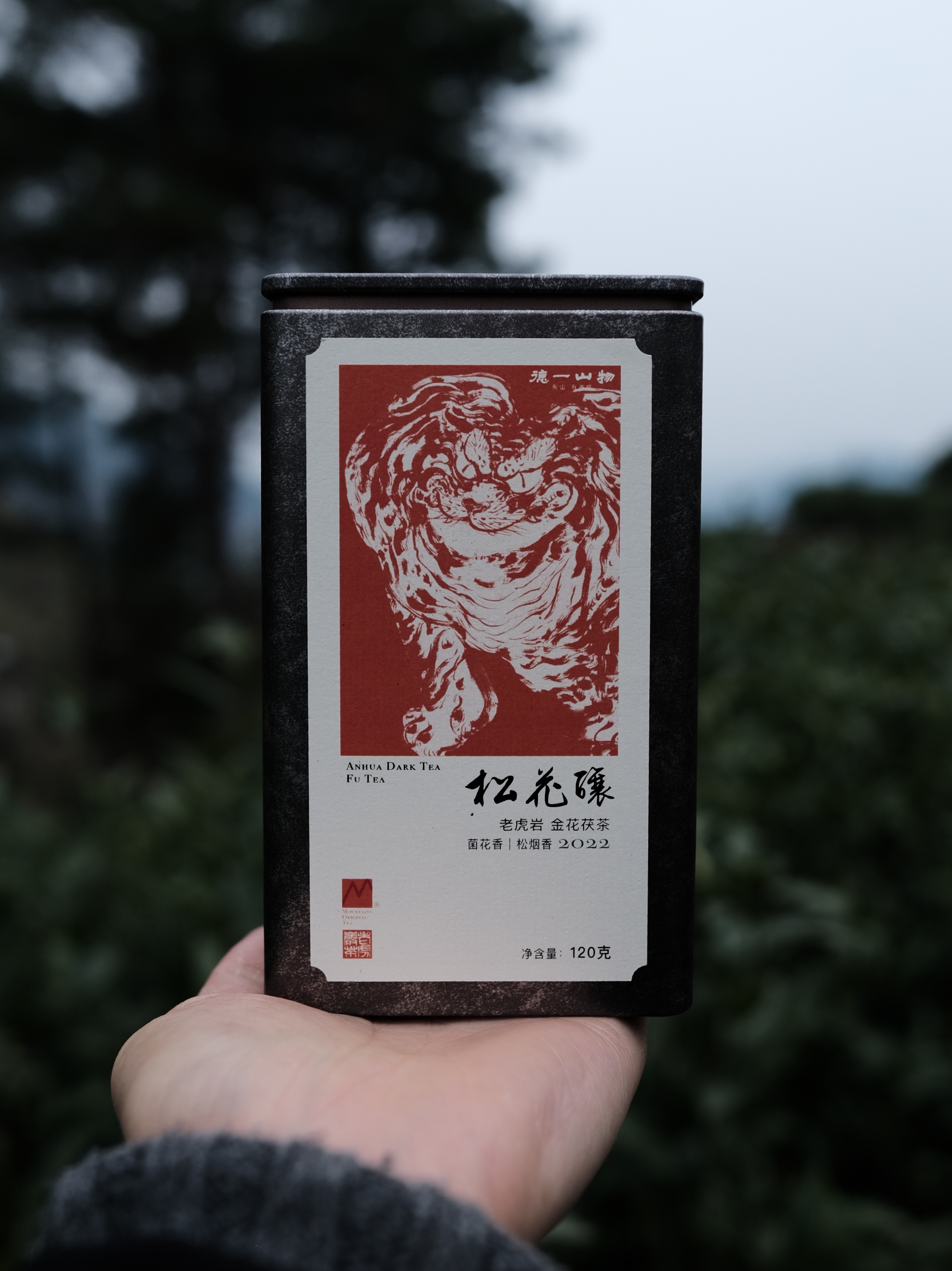 德一山物【松花酿】安化黑茶金花茯茶 22年抛荒天尖料散状茯茶