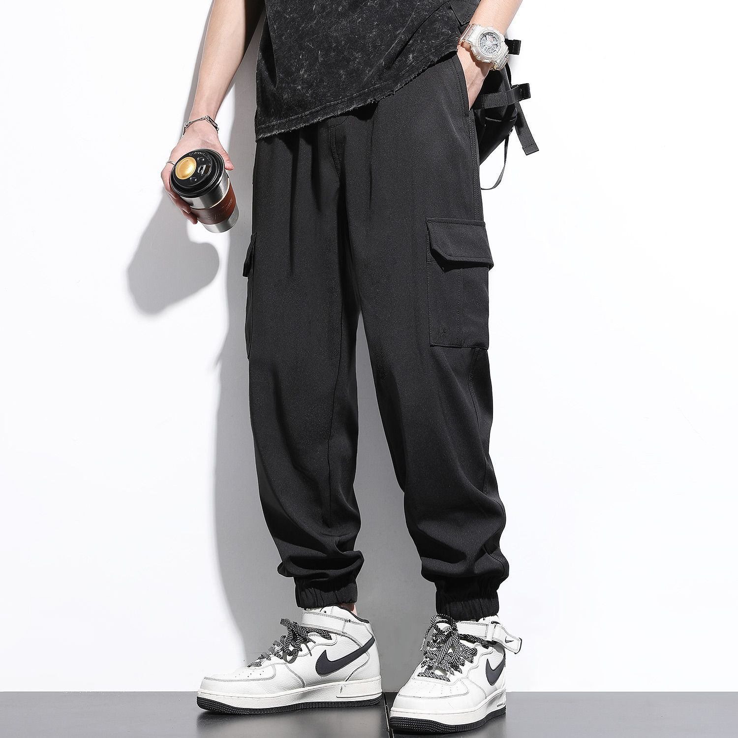 登山夏季户外工装裤耐磨抗撕裂男款运动裤休闲裤春秋宽松百