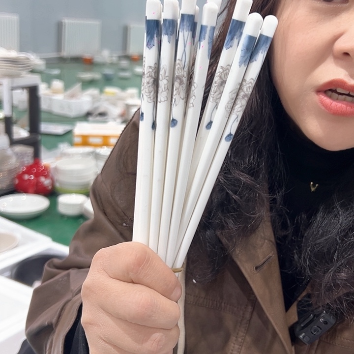 新骨瓷荷花筷子10双