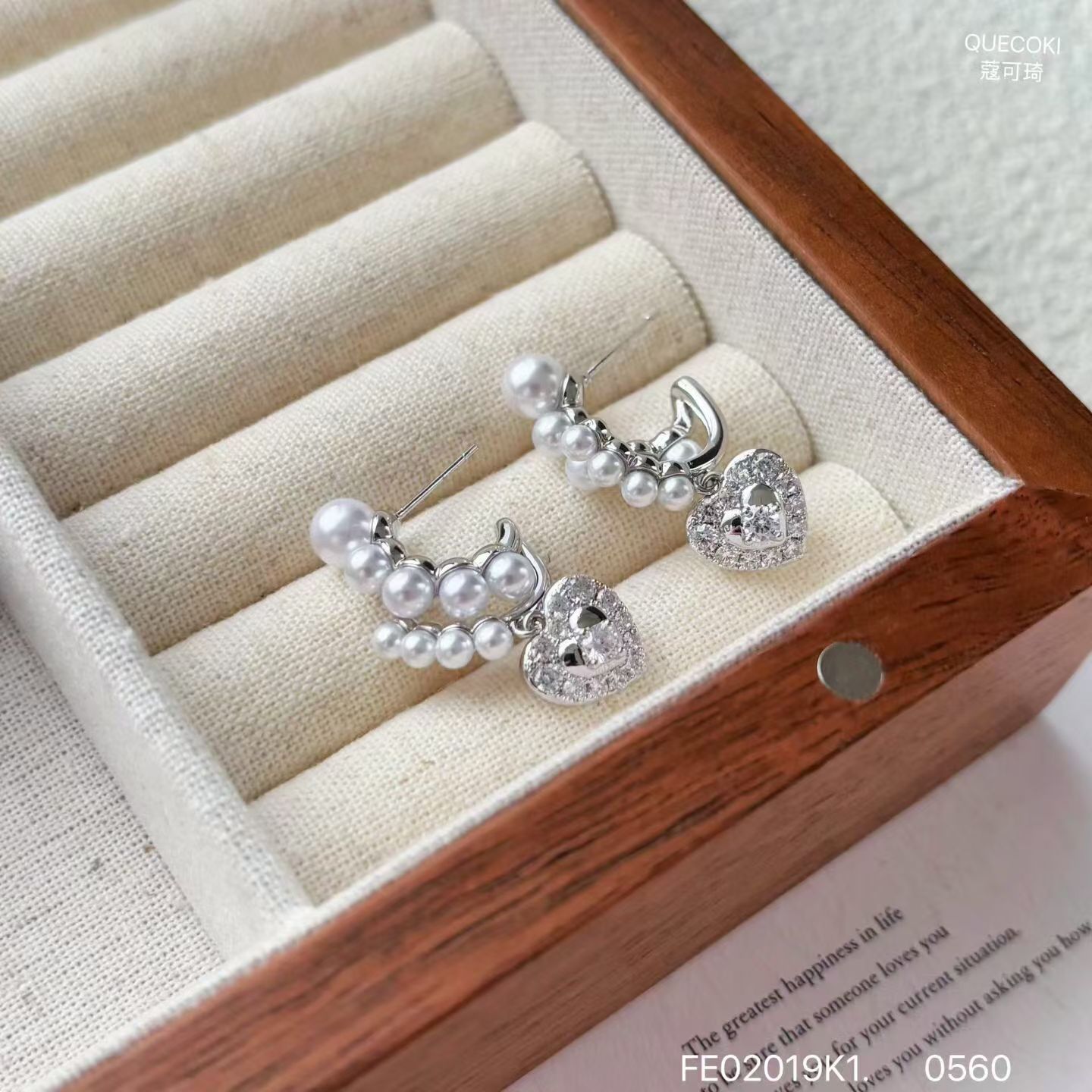铜合金锆石耳饰 真金电镀轻奢耳坠