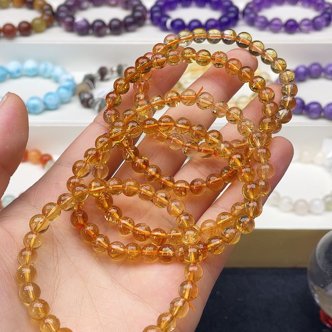 水晶手链未镶嵌巴西暴力黄7多样性任发其一