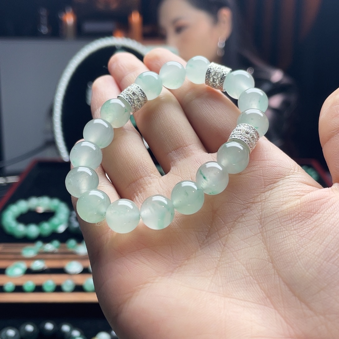 石英质玉（非洲翠）未镶嵌手串