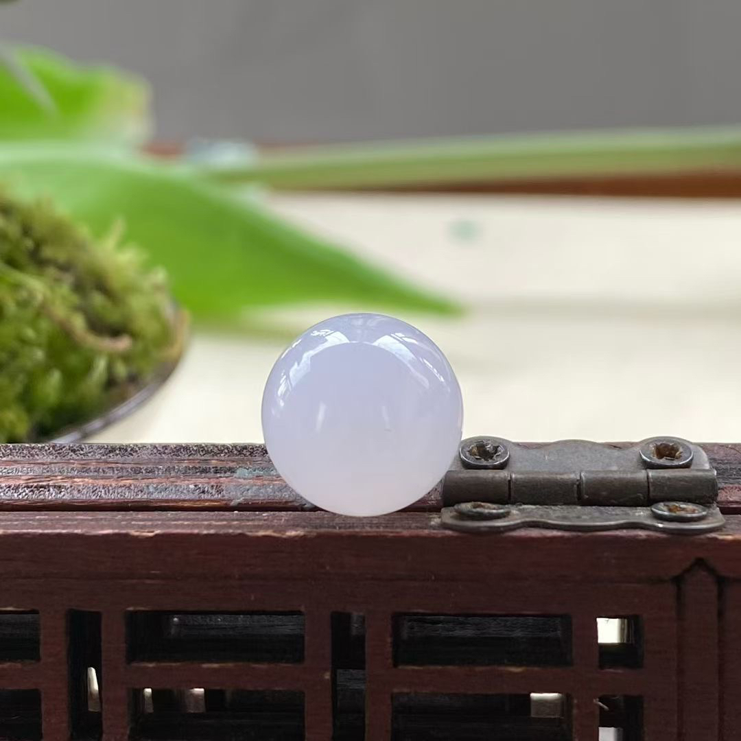 卡11.8冰紫波珠C1225见光不失色 底子细腻 冰起胶感 种老 淡紫色