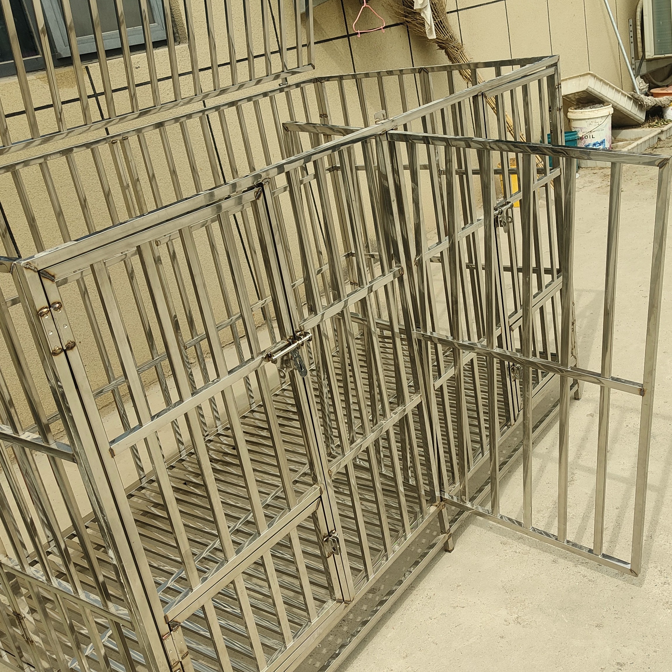 不锈钢折叠狗笼干净卫生全方管大中小号都有养宠装备折弯激光满焊