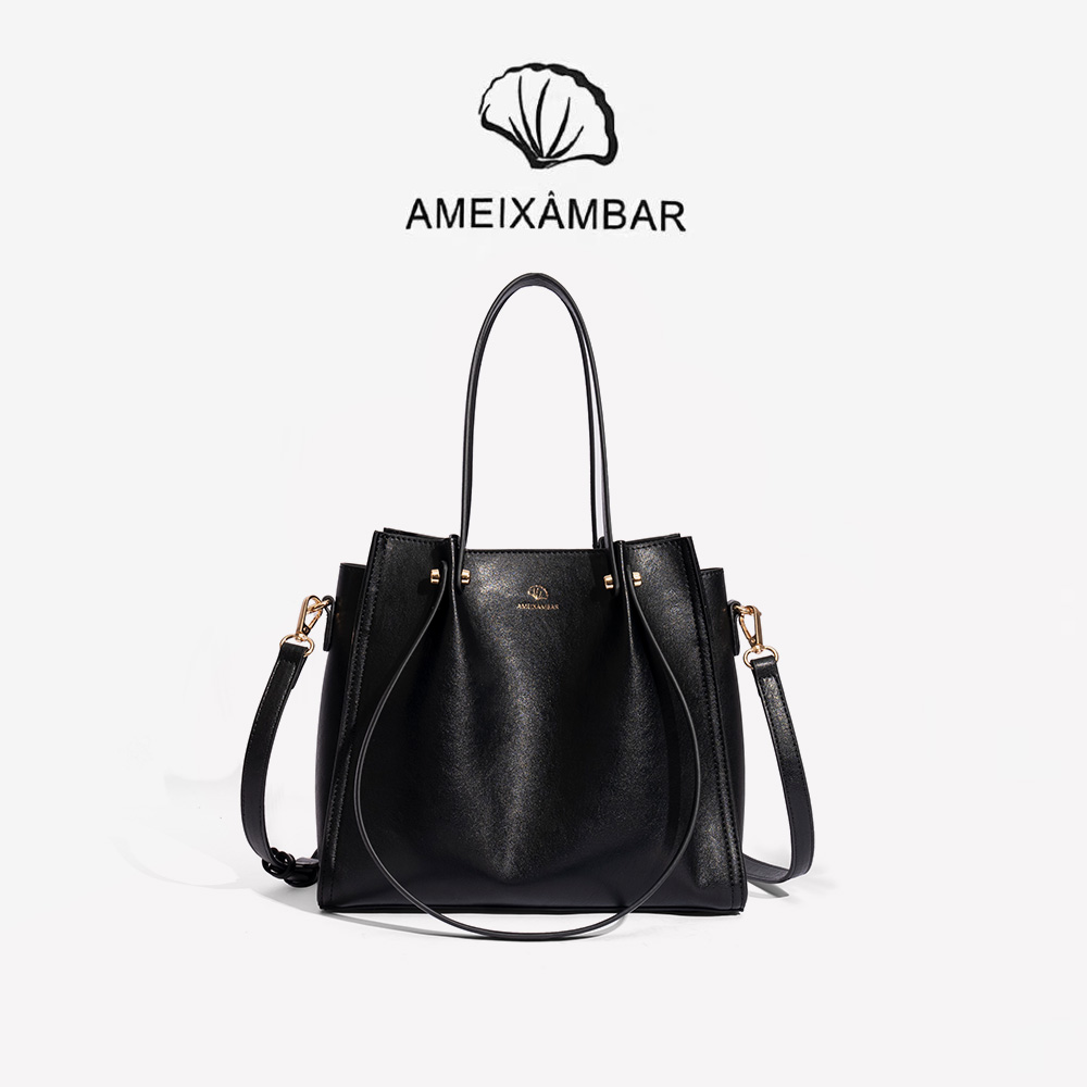 爱美巴大容量单肩斜挎水桶包A24270