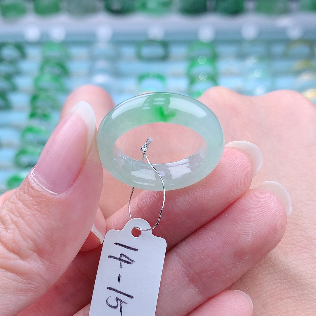 翡翠戒指未镶嵌A货缅甸翡翠