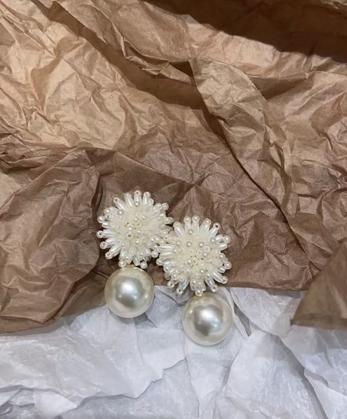 非金属仿珍珠耳饰 XXJ 花朵立体花朵百搭气质优雅时尚耳饰006 446