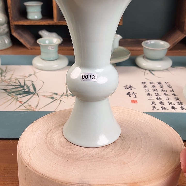 杯0013 青鸾汝瓷汝州微瑕