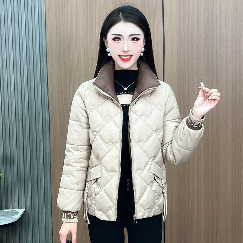 【有运费险】时尚减龄妈妈装短款棉衣女外套立领洋气保暖显瘦常规款