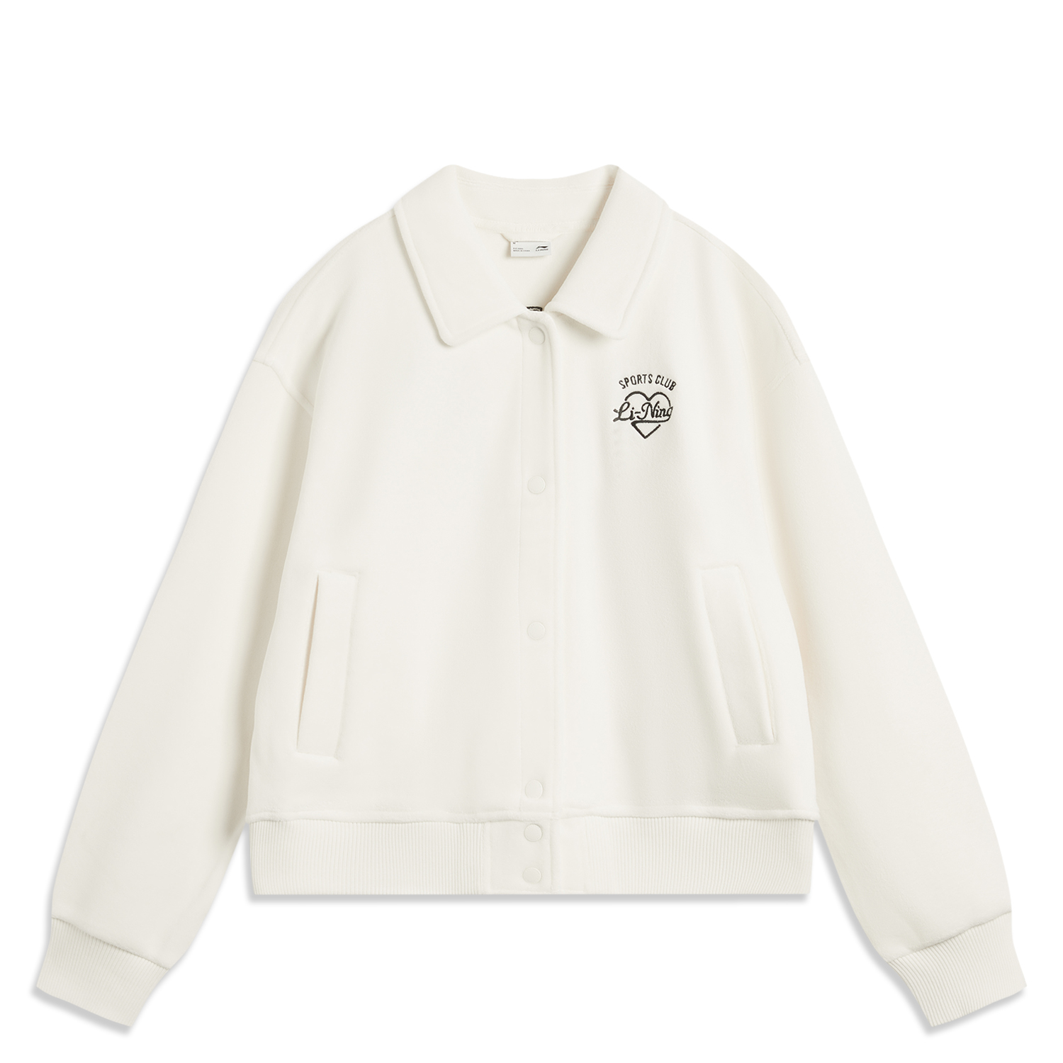 (直播)李宁运动潮流女子加绒保暖宽松百搭翻领针织外套 AFDU598