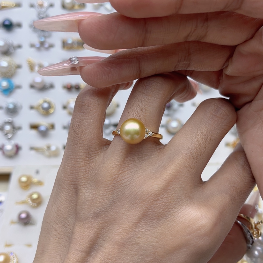 小****淡水珍珠戒指合金