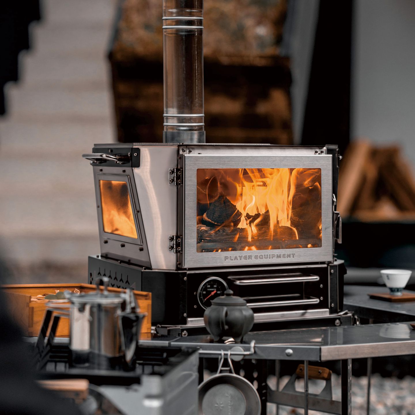 BLACK SOLID/黑固25款星宴户外露营取暖围炉过夜颗粒炉柴火炉