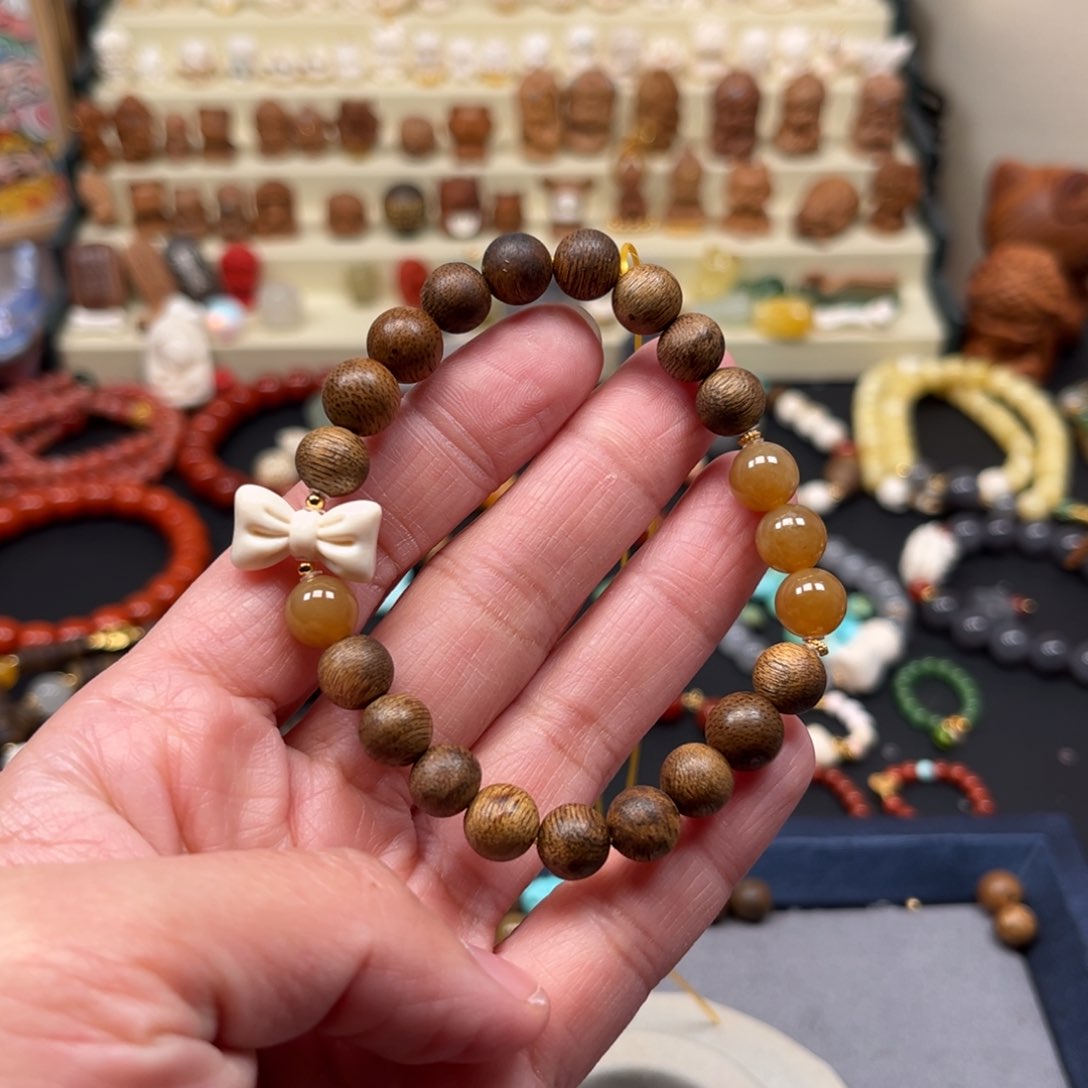 沉香手串최单圈手串