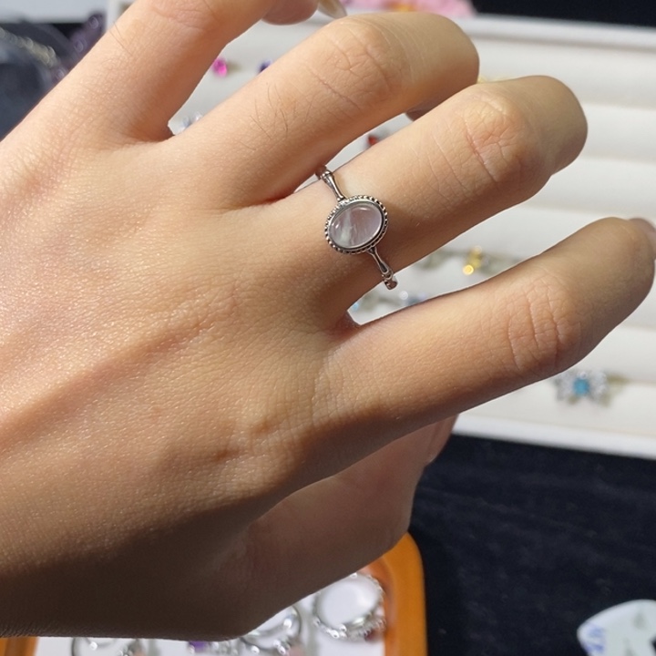 未镶嵌水晶手串蓝月竹节戒指送