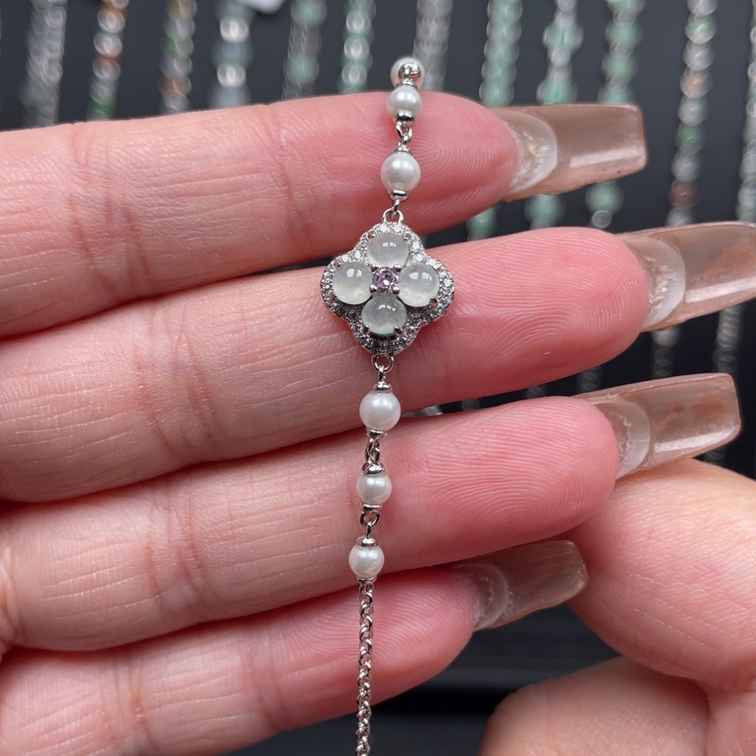 翡翠戒指银S925镶嵌戒指