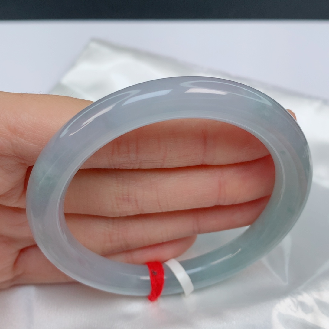 翡翠手镯未镶嵌54.1圆条冰透