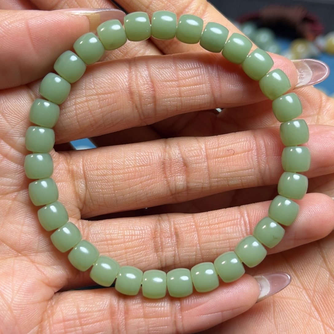 和田玉手串卡7未镶嵌